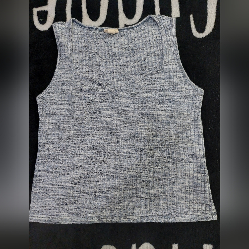 a.n.a Women's Gray Sleeveless Top large